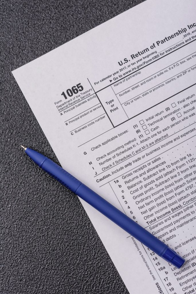 IRS Form 1065 US Return of Partnership Income blank